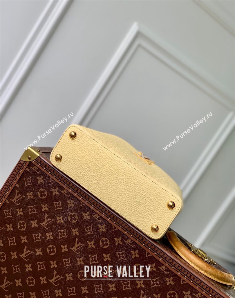 Louis Vuitton MiniMe Capucines BB Bag in Taurillon leather M24575 Banana Yellow 2024 (KI-240926013)