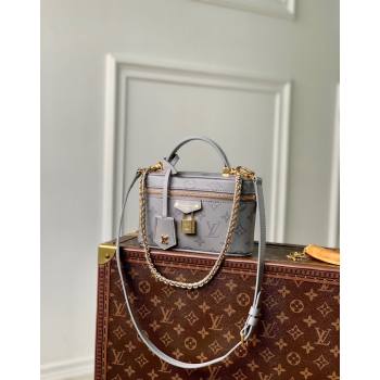 Louis Vuitton Vanity Chain Pouch in Calfskin Trianon Grey/Purple 2024 M12427 (KI-240925045)