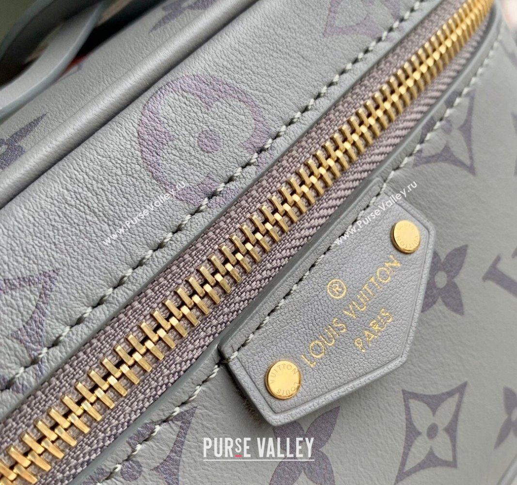 Louis Vuitton Vanity Chain Pouch in Calfskin Trianon Grey/Purple 2024 M12427 (KI-240925045)