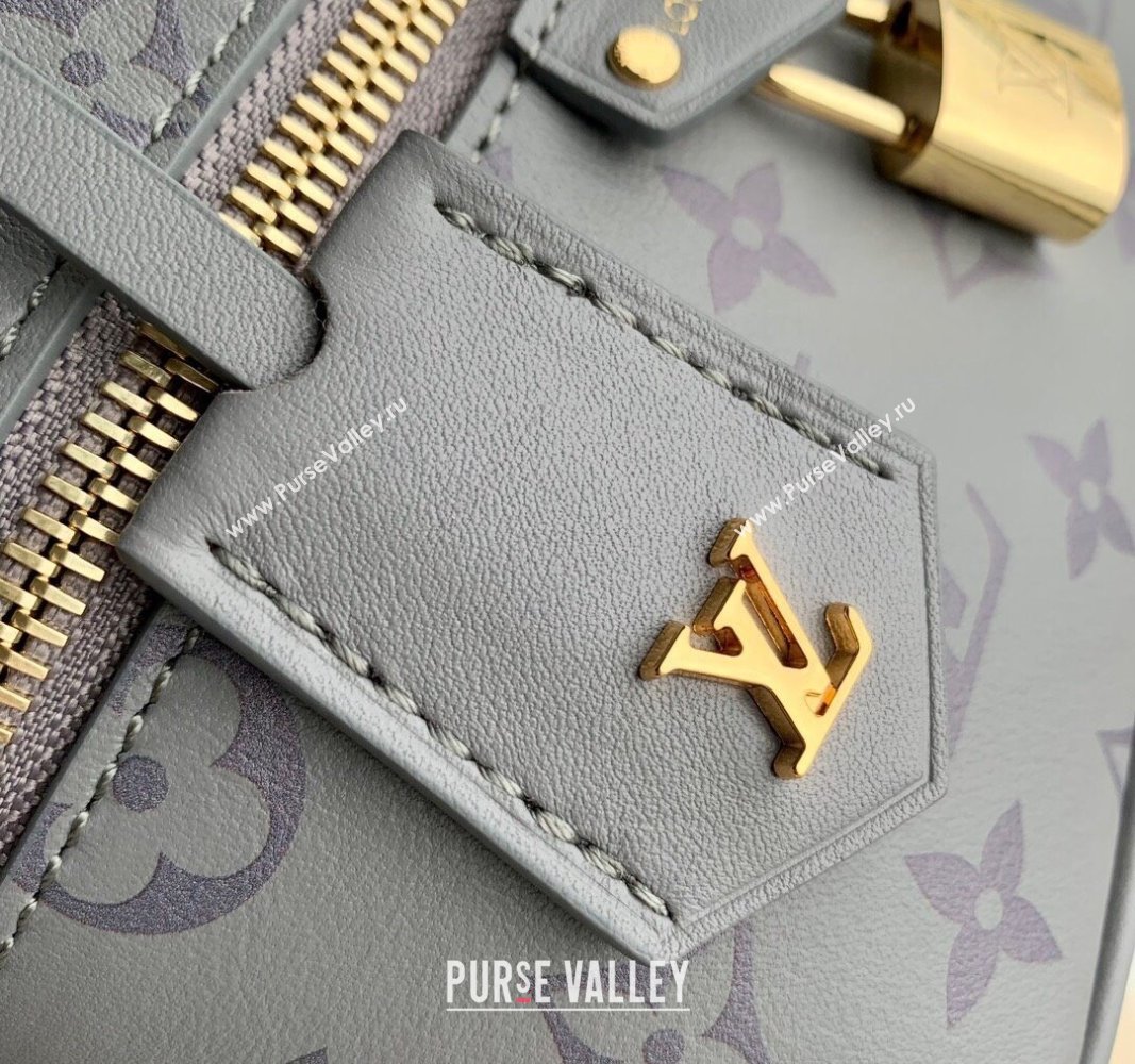 Louis Vuitton Vanity Chain Pouch in Calfskin Trianon Grey/Purple 2024 M12427 (KI-240925045)