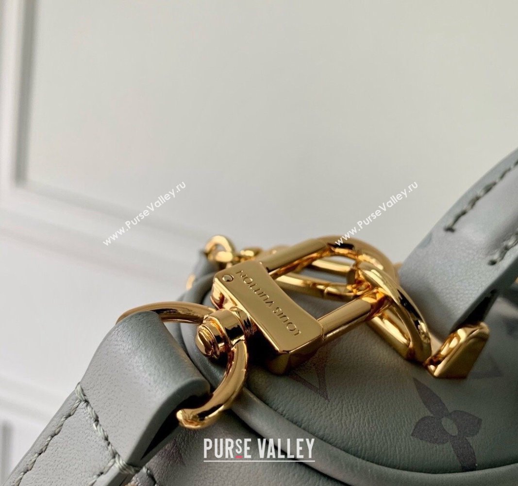 Louis Vuitton Vanity Chain Pouch in Calfskin Trianon Grey/Purple 2024 M12427 (KI-240925045)