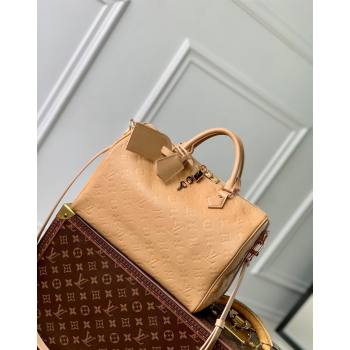 Louis Vuitton Speedy Soft 30 bag Arizona Beige Supple monogram Empreinte Leather M11323 2024 (KI-240926016)