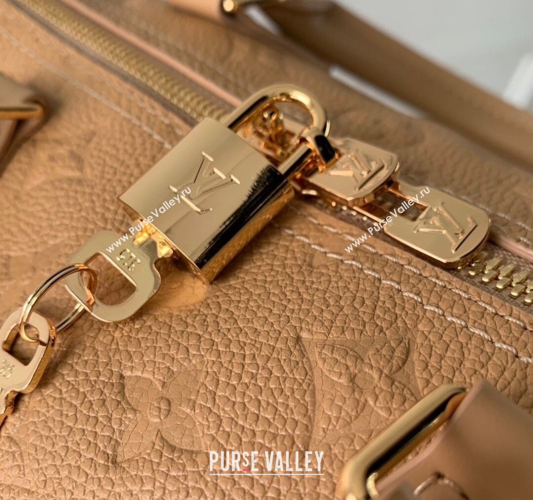 Louis Vuitton Speedy Soft 30 bag Arizona Beige Supple monogram Empreinte Leather M11323 2024 (KI-240926016)