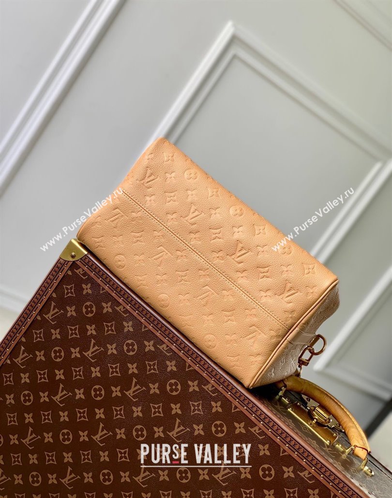 Louis Vuitton Speedy Soft 30 bag Arizona Beige Supple monogram Empreinte Leather M11323 2024 (KI-240926016)