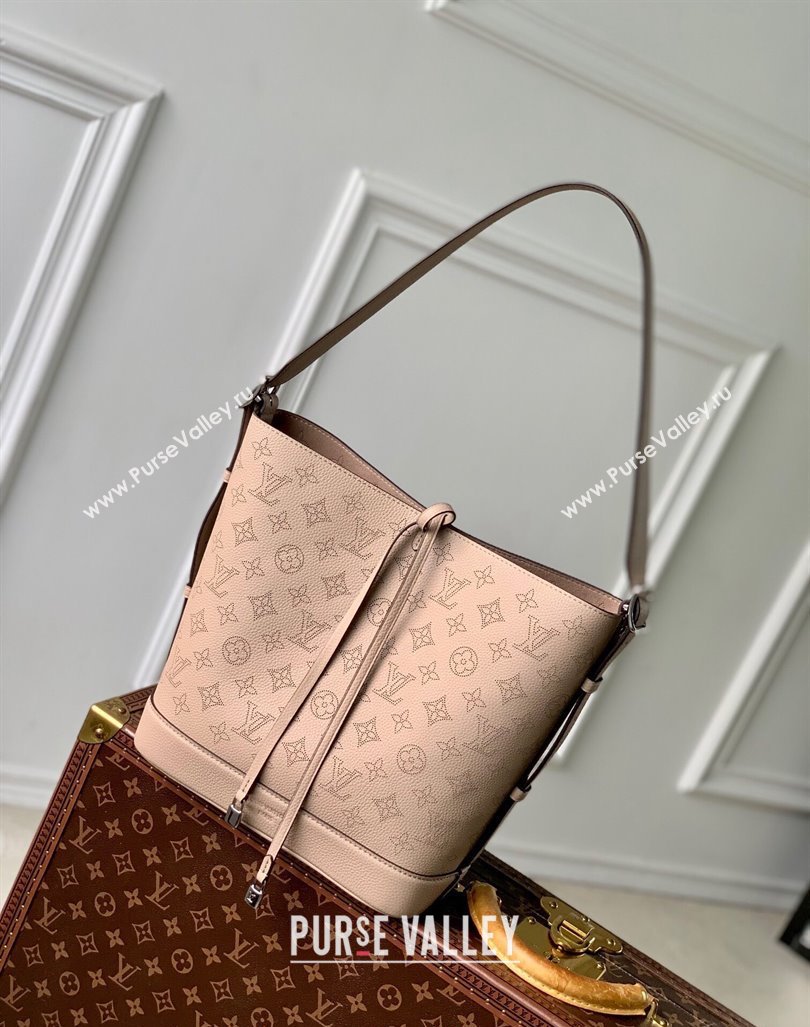 Louis Vuitton Flore Bucket bag in Perforated Mahina Calfskin M12139 Pink 2024 (KI-240925054)