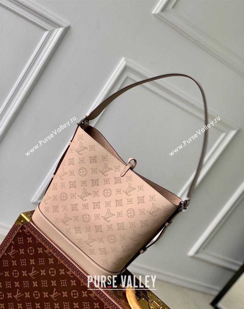 Louis Vuitton Flore Bucket bag in Perforated Mahina Calfskin M12139 Pink 2024 (KI-240925054)