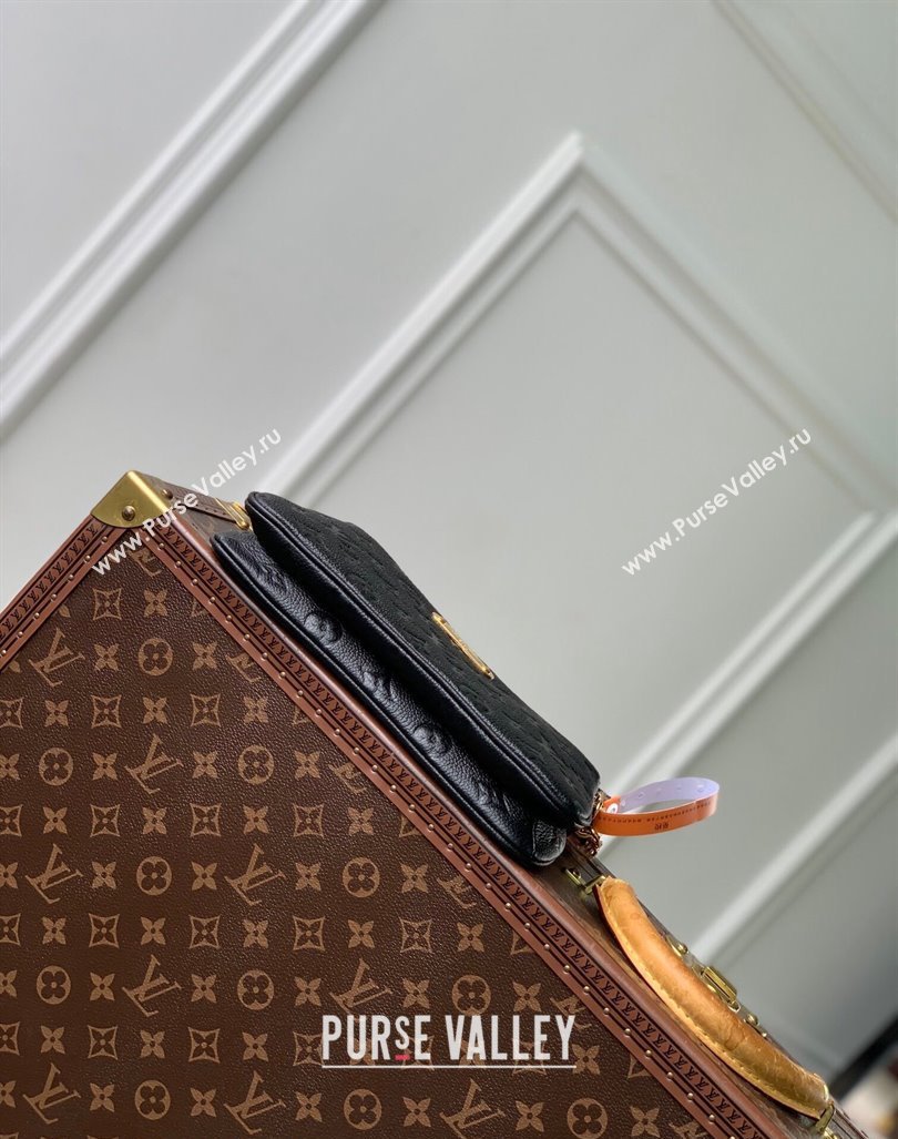 Louis Vuitton Liv Pochette Shoulder Bag in Black Monogram Empreinte Leather M83301 2024 (KI-240926019)