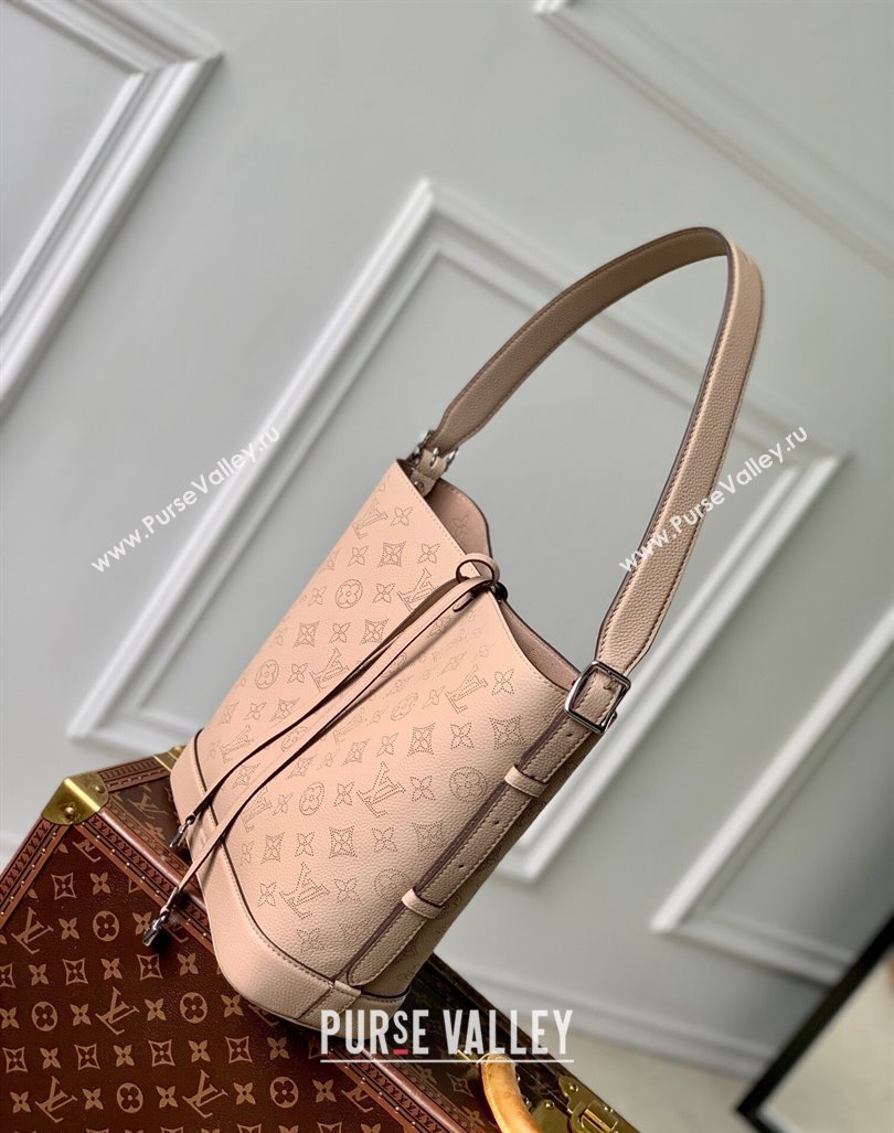 Louis Vuitton Flore Bucket bag in Perforated Mahina Calfskin M12139 Pink 2024 (KI-240925054)