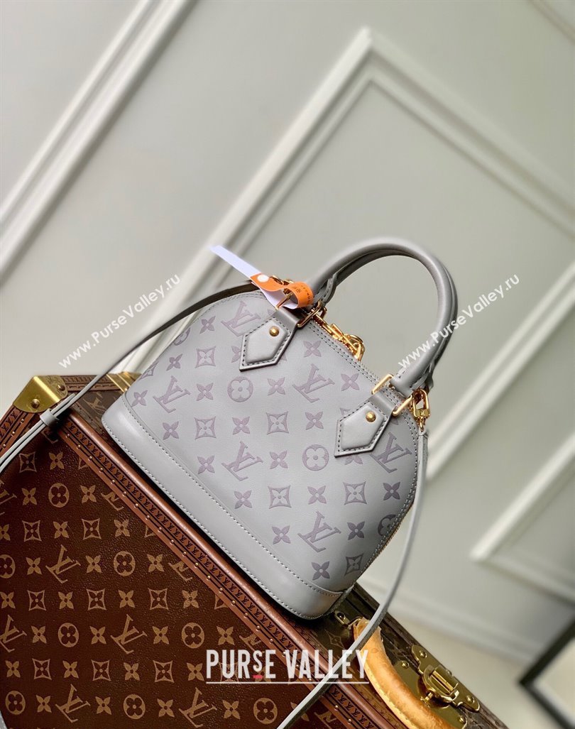 Louis Vuitton Alma BB bag in Calfskin M12561 Trianon Grey/Purple 2024 (KI-240926021)