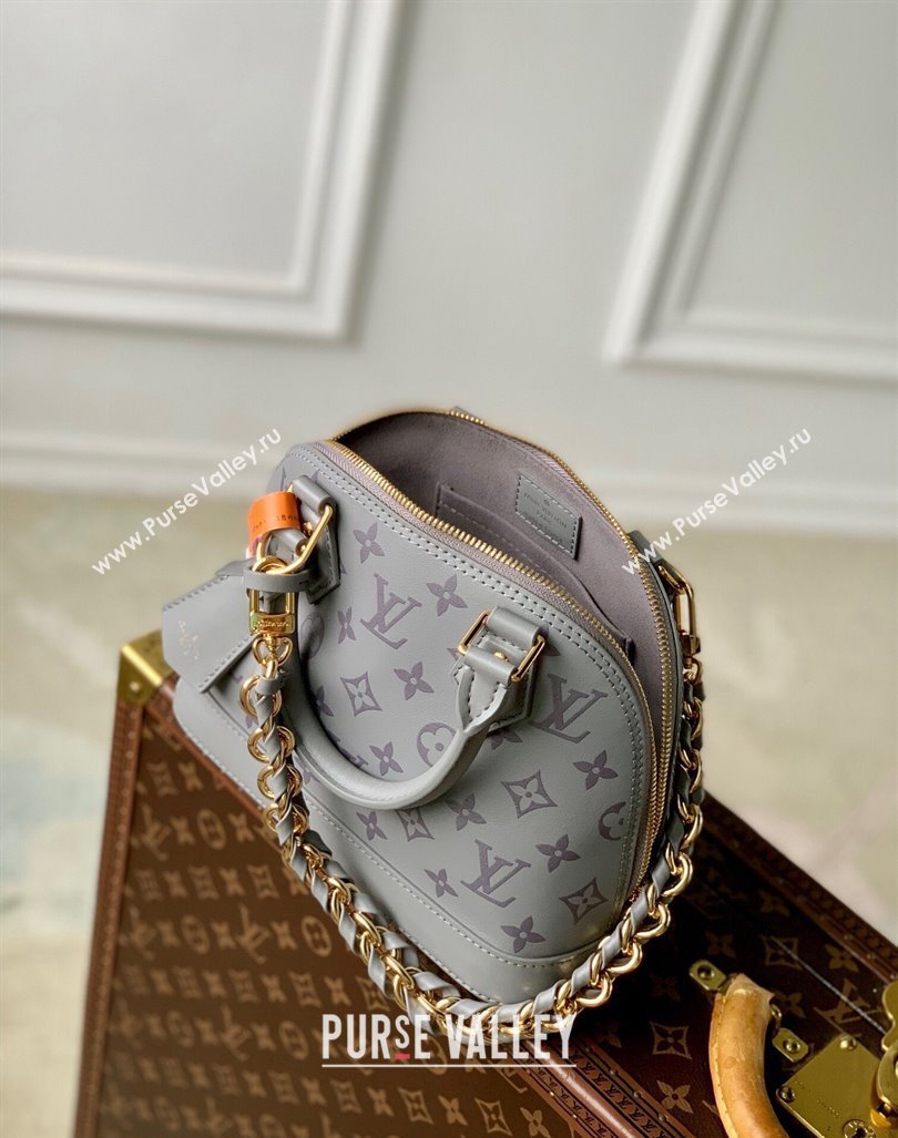 Louis Vuitton Alma BB bag in Calfskin M12561 Trianon Grey/Purple 2024 (KI-240926021)