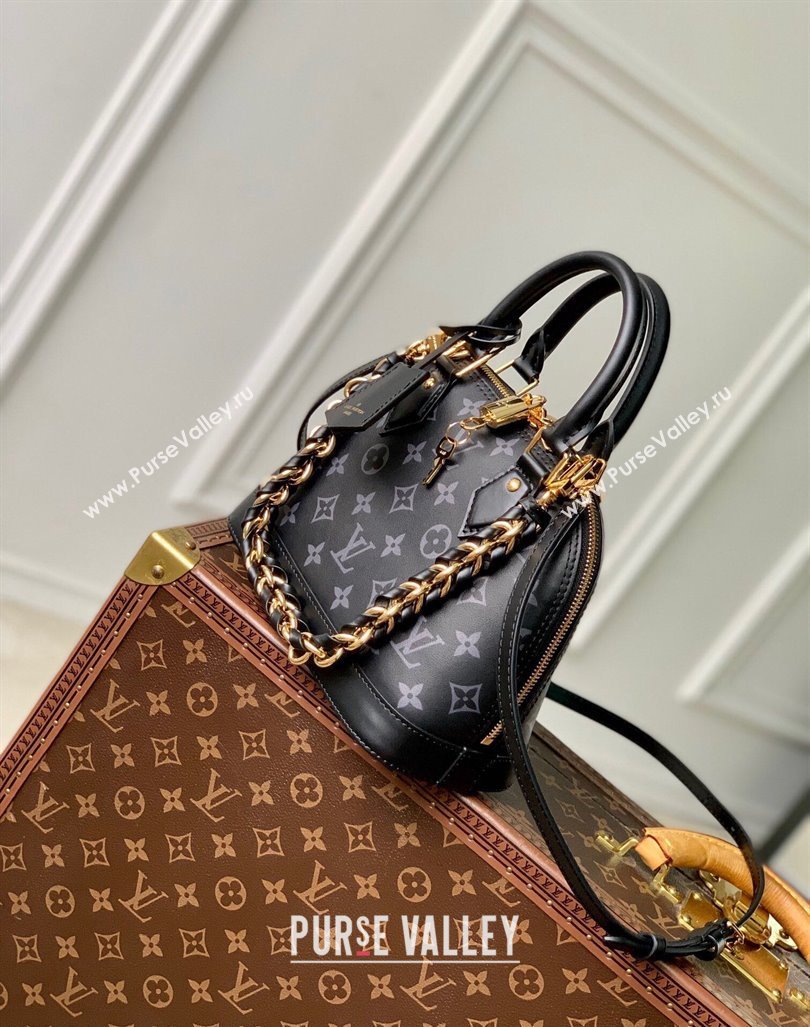 Louis Vuitton Alma BB bag in Calfskin M12289 Black2 2024 (KI-240926022)