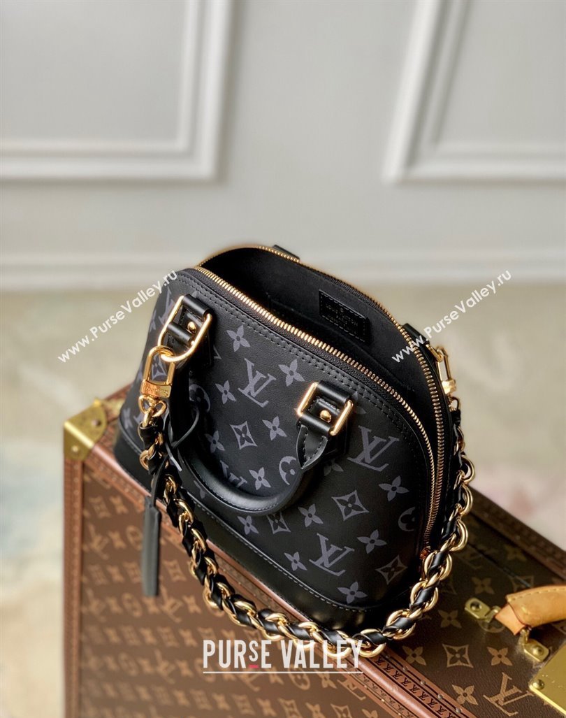 Louis Vuitton Alma BB bag in Calfskin M12289 Black2 2024 (KI-240926022)