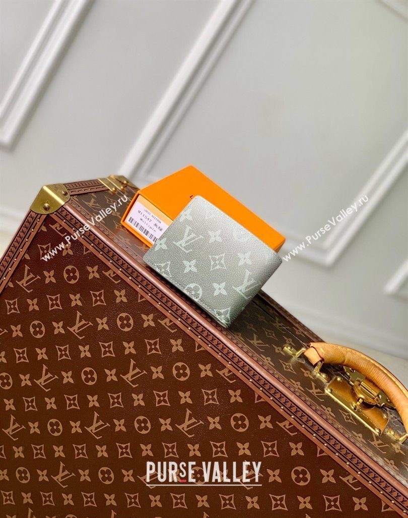 Louis Vuitton Multiple Wallet in Khaki Green Monogram Gradient Canvas M11547 2024 (KI-240925093)