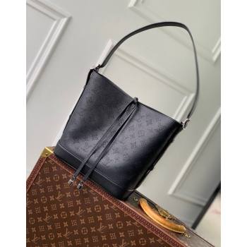 Louis Vuitton Flore Bucket bag in Perforated Mahina Calfskin M12139 Black 2024 (KI-240925055)