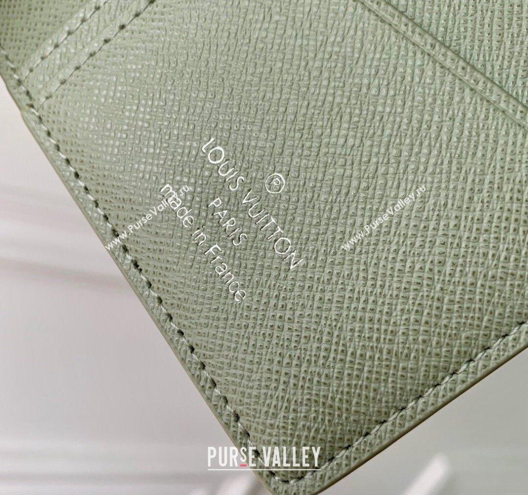 Louis Vuitton Brazza Wallet in Khaki Green Monogram Gradient Canvas M11546 2024 (KI-240925094)