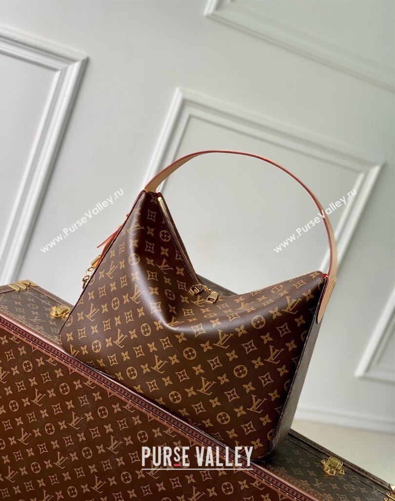 Louis Vuitton Slouchy MM Hobo Bag in Monogram Canvas with Padlock Tag M12098 2024 (KI-240926024)