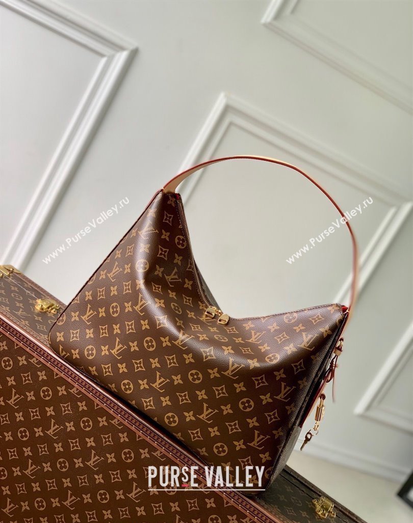 Louis Vuitton Slouchy MM Hobo Bag in Monogram Canvas with Padlock Tag M12098 2024 (KI-240926024)