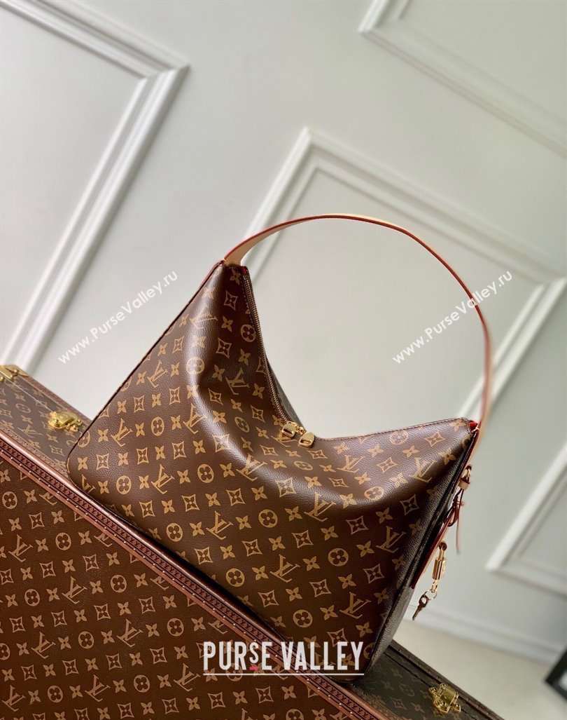 Louis Vuitton Slouchy MM Hobo Bag in Monogram Canvas with Padlock Tag M12098 2024 (KI-240926024)