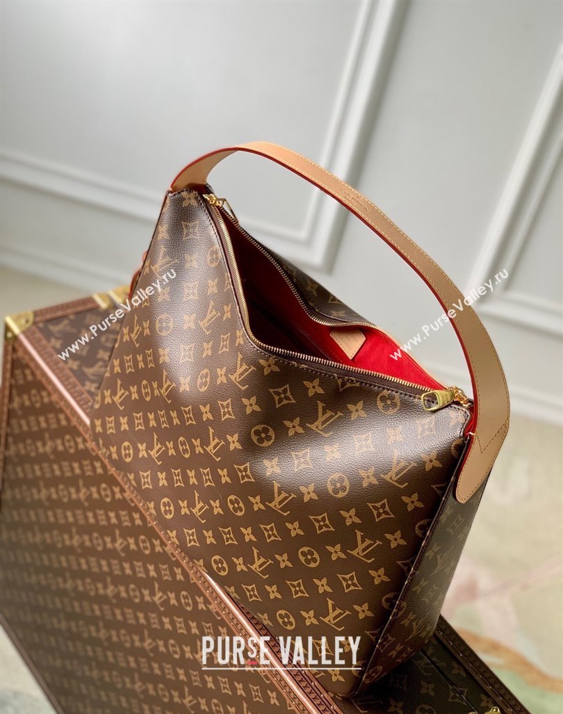 Louis Vuitton Slouchy MM Hobo Bag in Monogram Canvas with Padlock Tag M12098 2024 (KI-240926024)