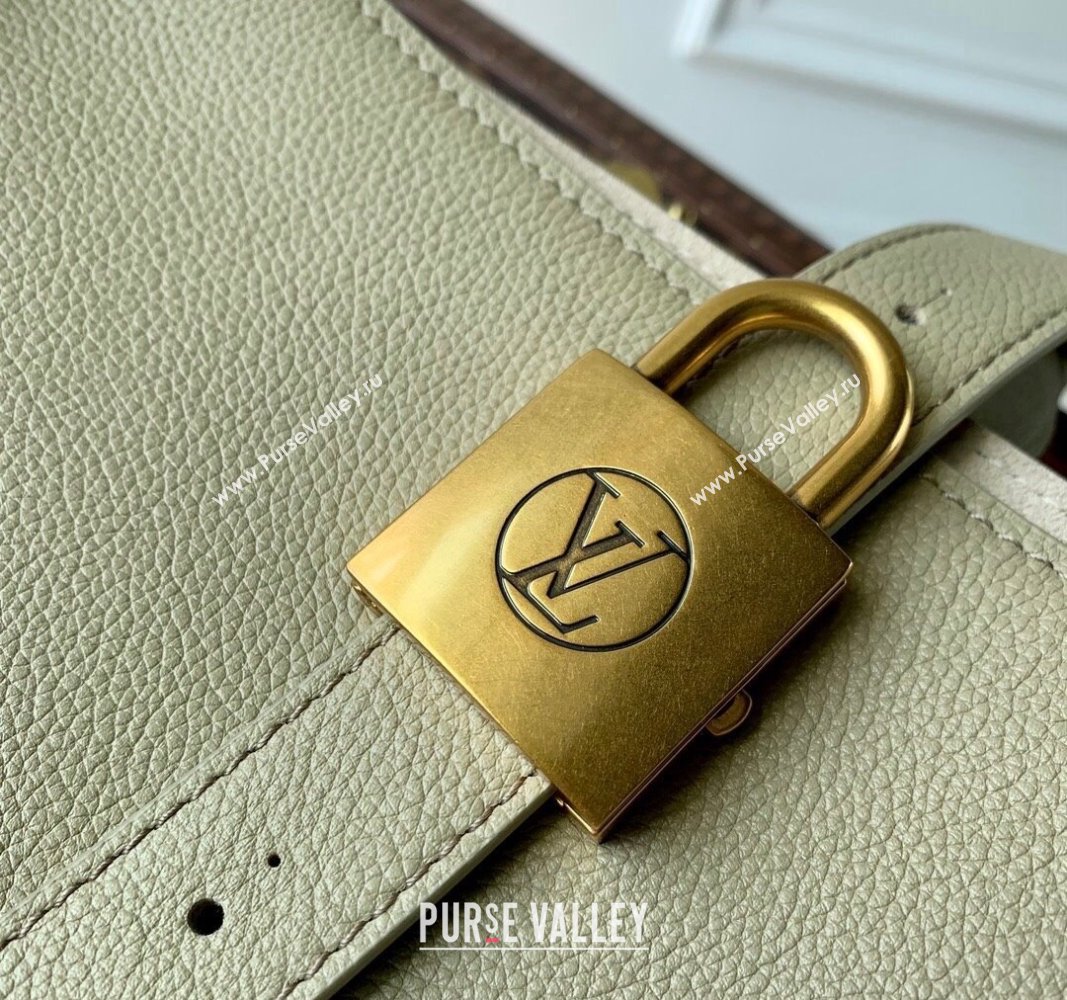 Louis Vuitton Low Key Cabas MM Tote bag in Grained Calfskin M25343 Clay Green 2024 (KI-240926030)