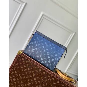 Louis Vuitton Pochette Voyage MM Pouch in Navy Blue Monogram Gradient Canvas M61692 2024 (KI-240925098)