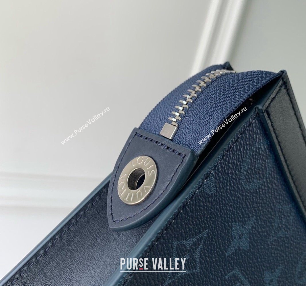 Louis Vuitton Pochette Voyage MM Pouch in Navy Blue Monogram Gradient Canvas M61692 2024 (KI-240925098)