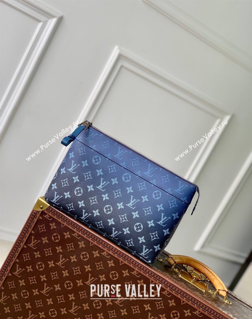 Louis Vuitton Pochette Voyage Souple Pouch in Navy Blue Monogram Gradient Canvas M11545 2024 (KI-240925100)