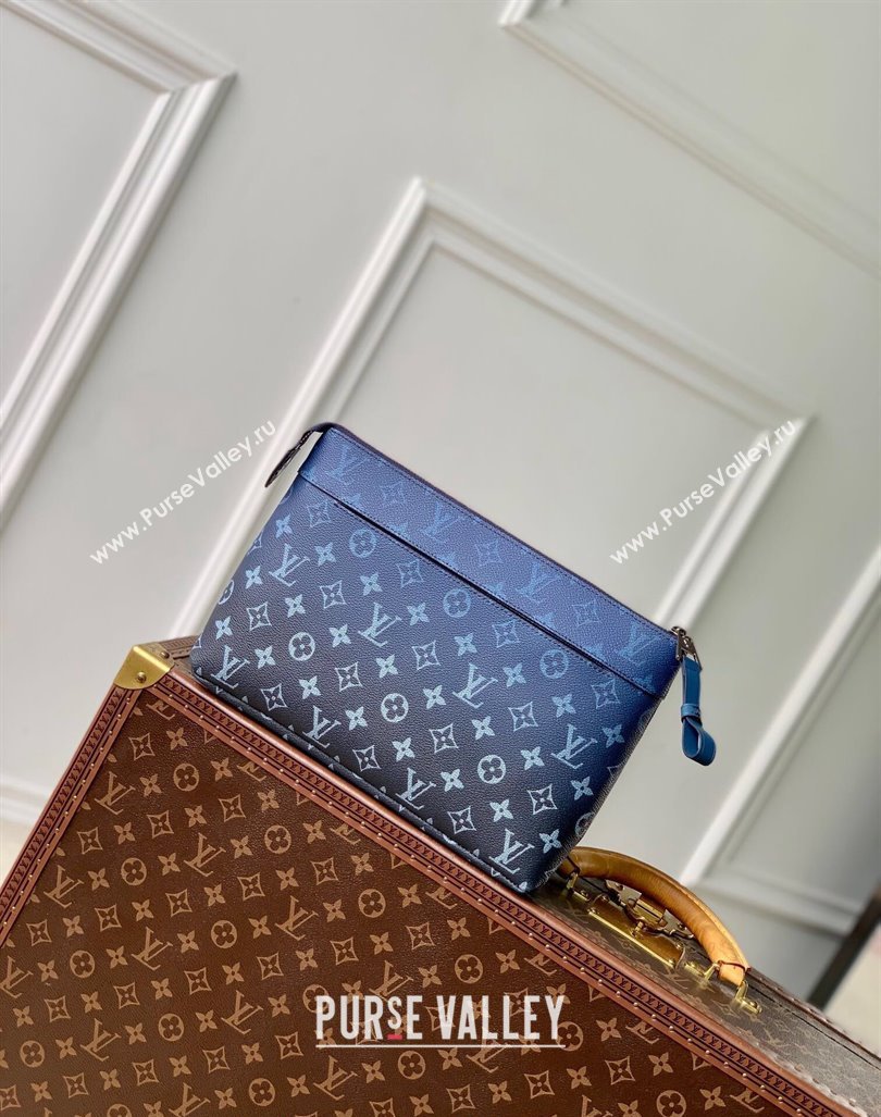 Louis Vuitton Pochette Voyage Souple Pouch in Navy Blue Monogram Gradient Canvas M11545 2024 (KI-240925100)