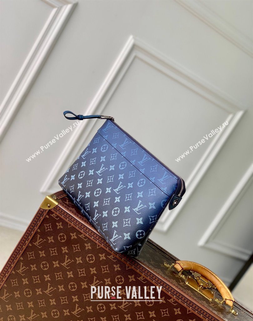 Louis Vuitton Pochette Voyage Souple Pouch in Navy Blue Monogram Gradient Canvas M11545 2024 (KI-240925100)