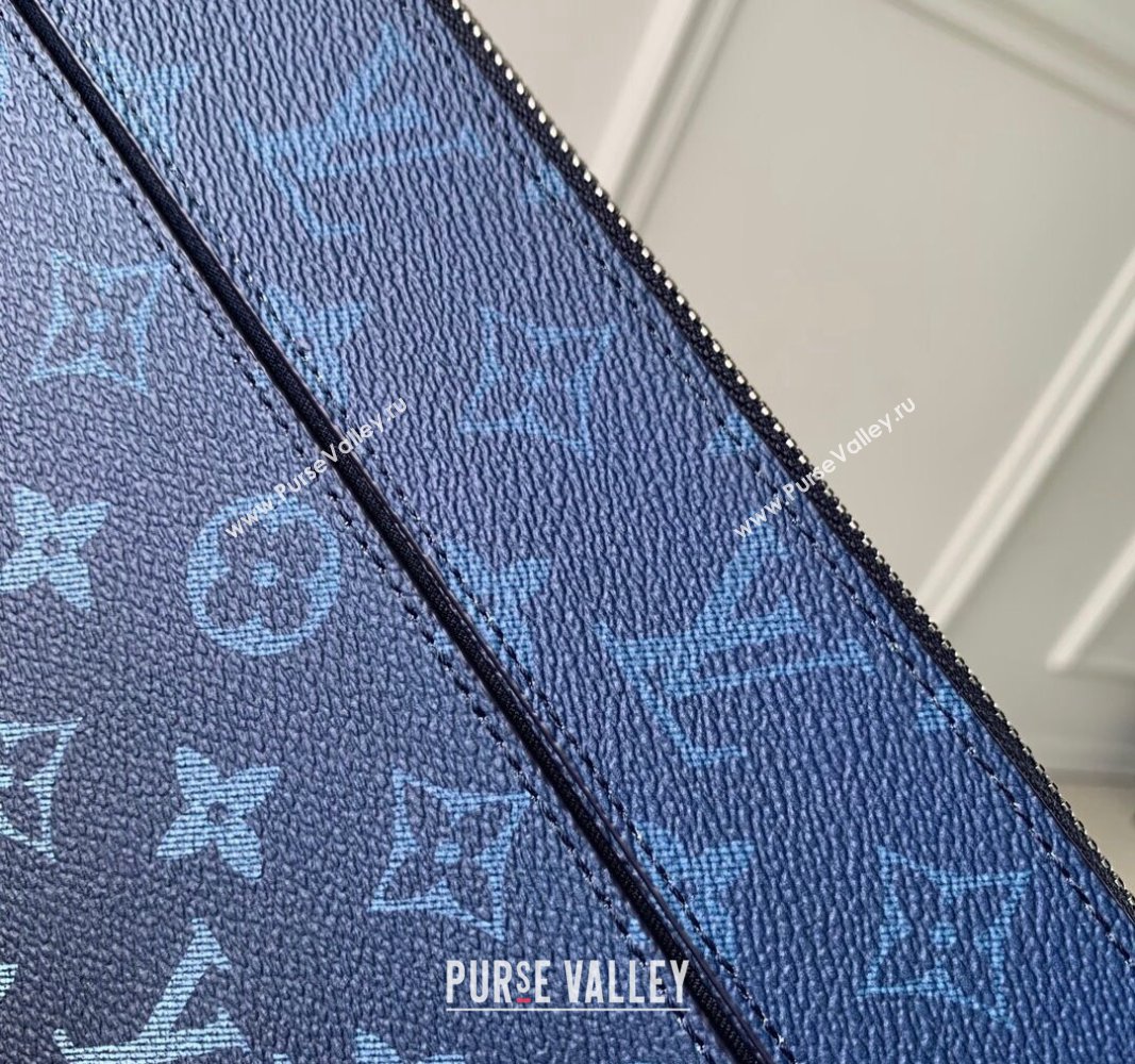 Louis Vuitton Pochette Voyage Souple Pouch in Navy Blue Monogram Gradient Canvas M11545 2024 (KI-240925100)