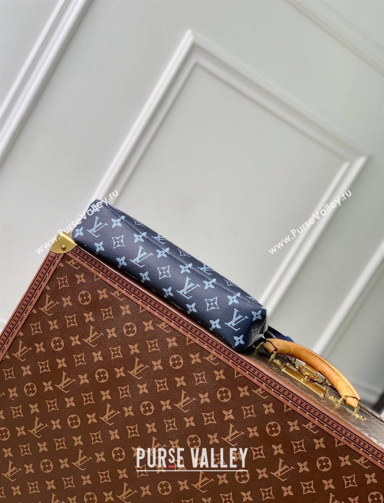 Louis Vuitton Pochette Voyage Souple Pouch in Navy Blue Monogram Gradient Canvas M11545 2024 (KI-240925100)