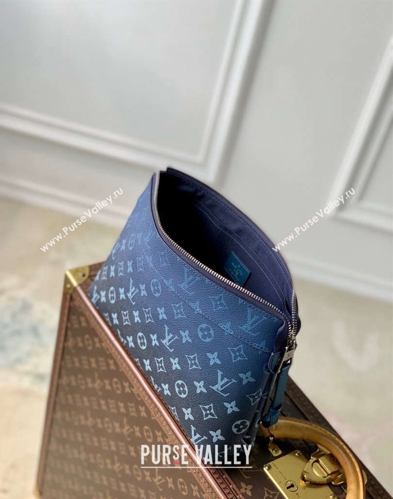 Louis Vuitton Pochette Voyage Souple Pouch in Navy Blue Monogram Gradient Canvas M11545 2024 (KI-240925100)