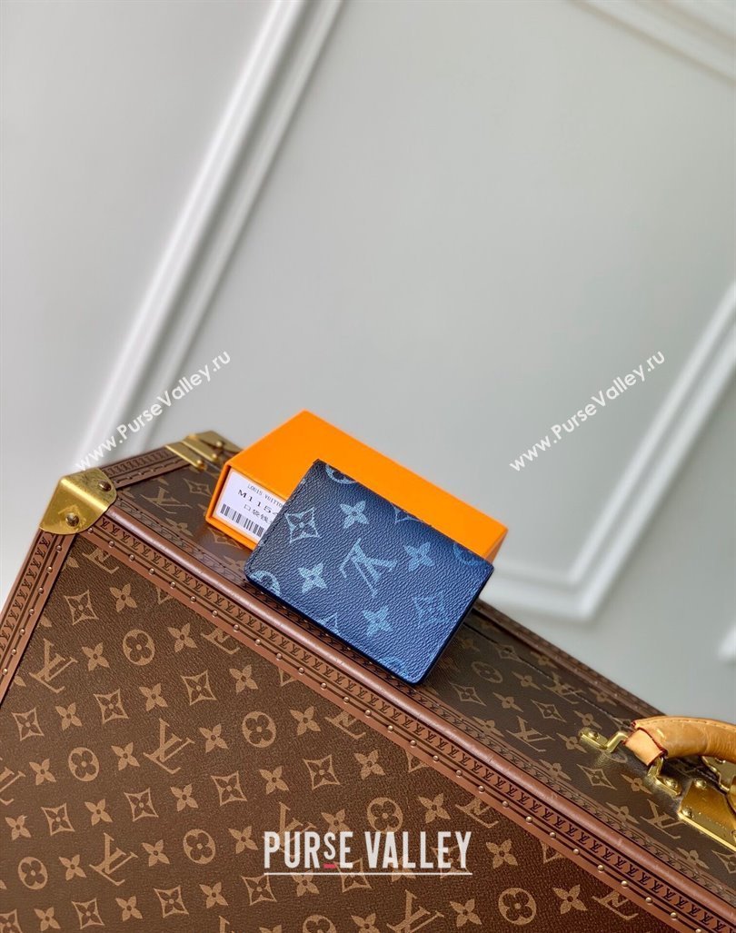 Louis Vuitton Pocket Organizer Wallet in Navy Blue Monogram Gradient Canvas M11548 2024 (KI-240925103)