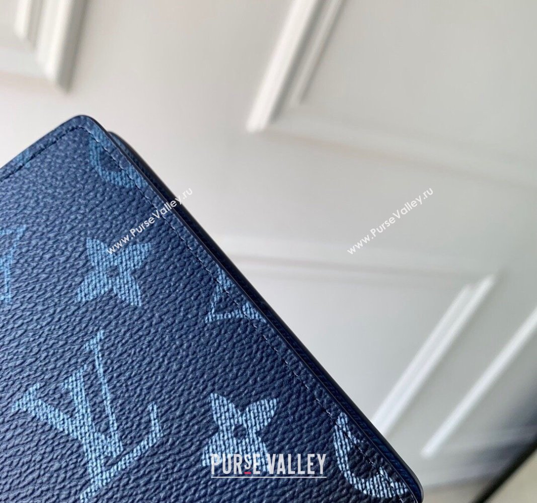 Louis Vuitton Pocket Organizer Wallet in Navy Blue Monogram Gradient Canvas M11548 2024 (KI-240925103)