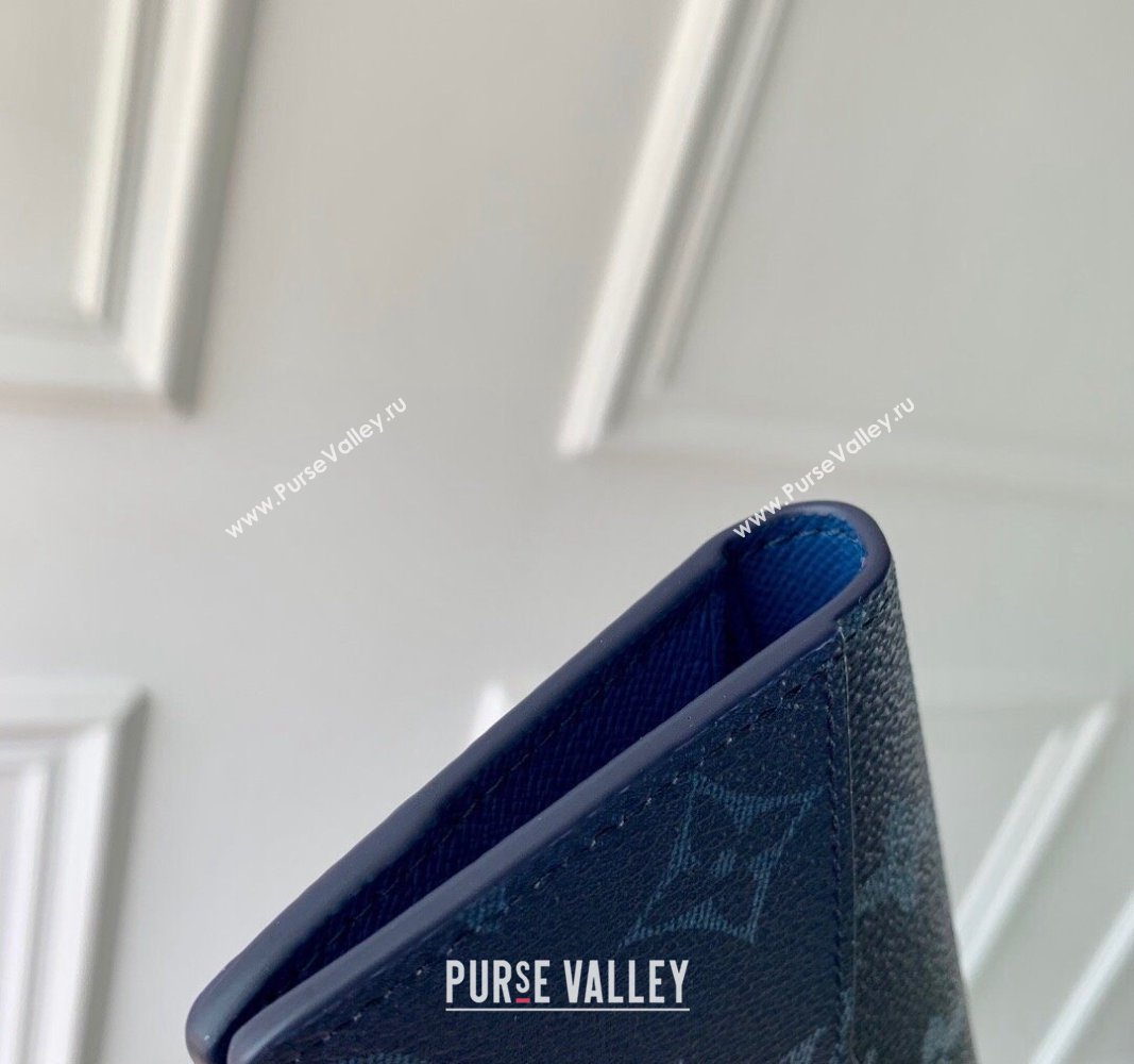 Louis Vuitton Pocket Organizer Wallet in Navy Blue Monogram Gradient Canvas M11548 2024 (KI-240925103)