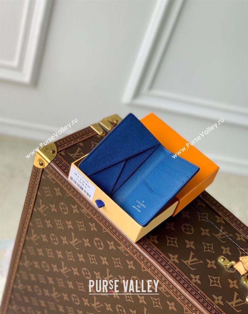 Louis Vuitton Pocket Organizer Wallet in Navy Blue Monogram Gradient Canvas M11548 2024 (KI-240925103)