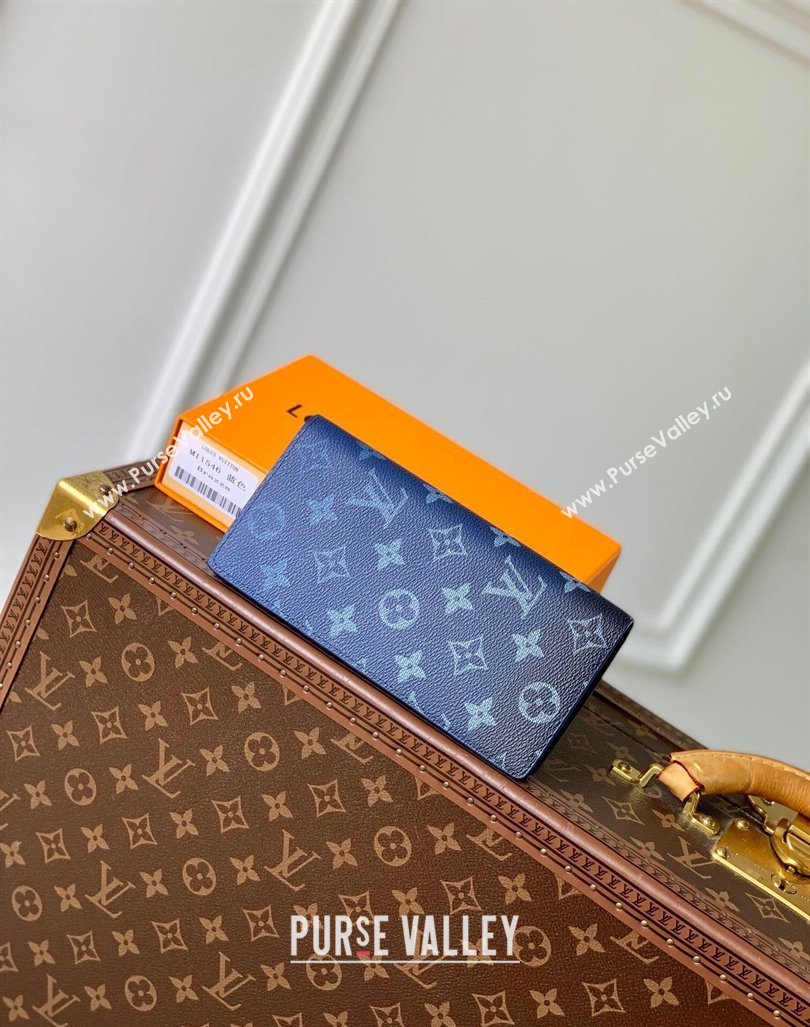 Louis Vuitton Brazza Wallet in Navy Blue Monogram Gradient Canvas M11546 2024 (KI-240925105)