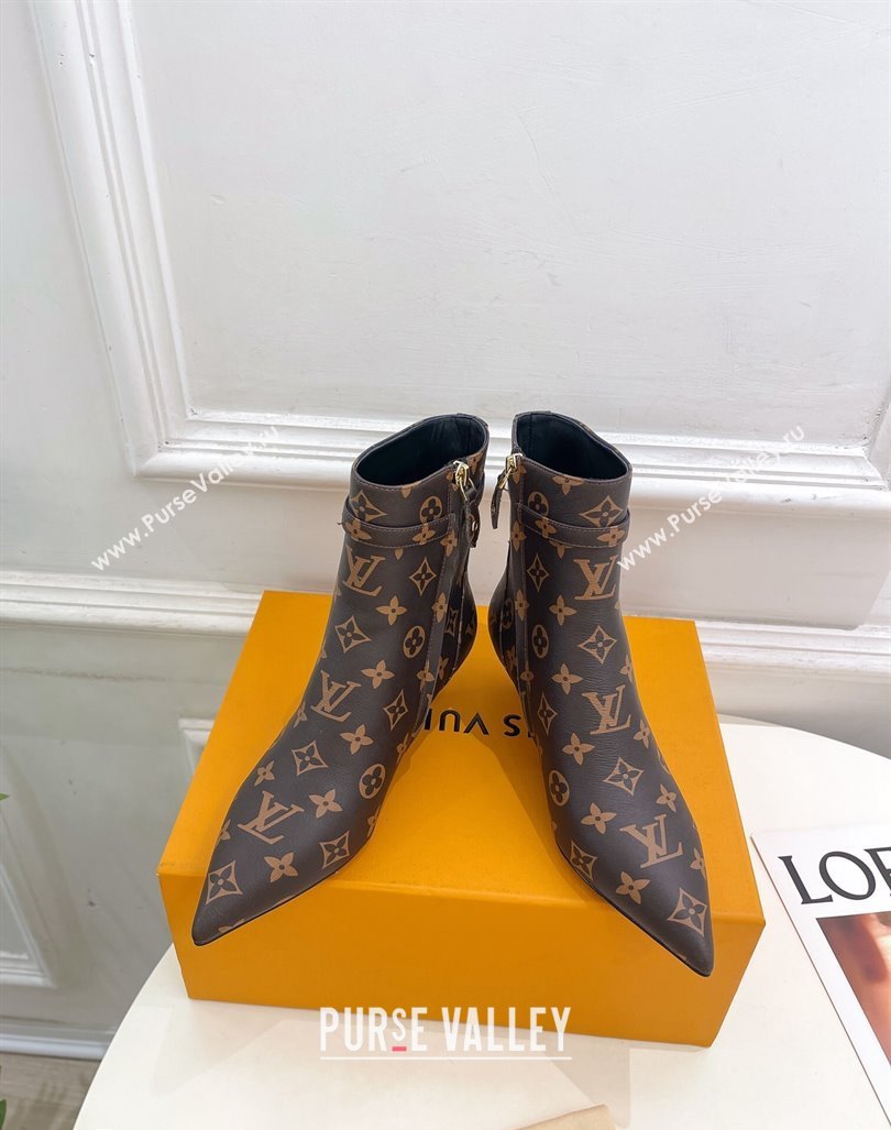 Louis Vuitton Stellar Ankle Boots 4cm/7cm in Monogram Canvas 2024 LV101503 (MD-241015017)