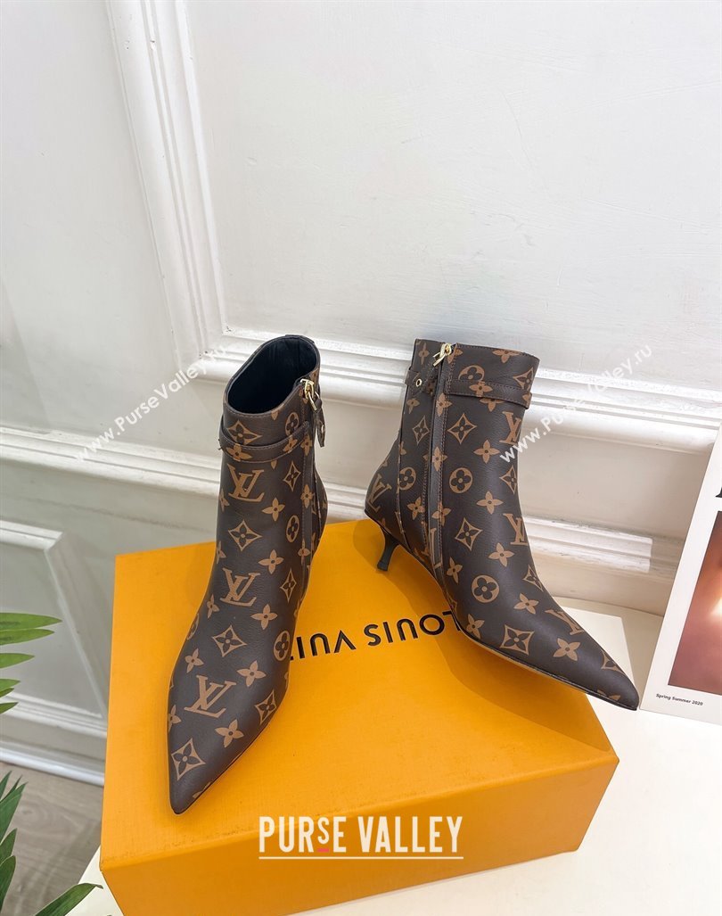 Louis Vuitton Stellar Ankle Boots 4cm/7cm in Monogram Canvas 2024 LV101503 (MD-241015017)