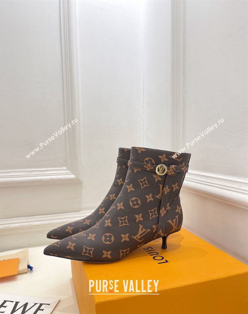 Louis Vuitton Stellar Ankle Boots 4cm/7cm in Monogram Canvas 2024 LV101503 (MD-241015017)