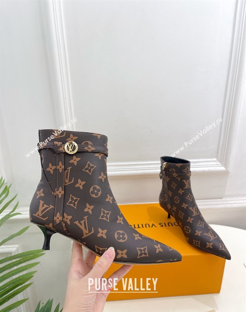 Louis Vuitton Stellar Ankle Boots 4cm/7cm in Monogram Canvas 2024 LV101503 (MD-241015017)