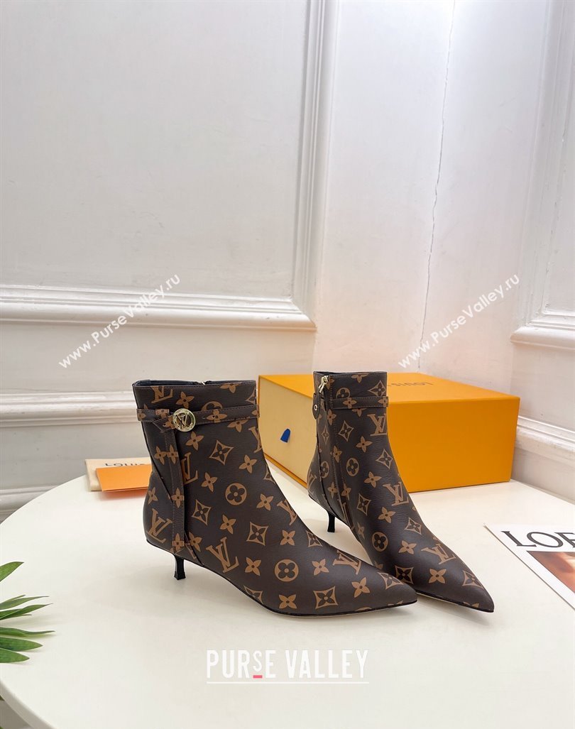 Louis Vuitton Stellar Ankle Boots 4cm/7cm in Monogram Canvas 2024 LV101503 (MD-241015017)