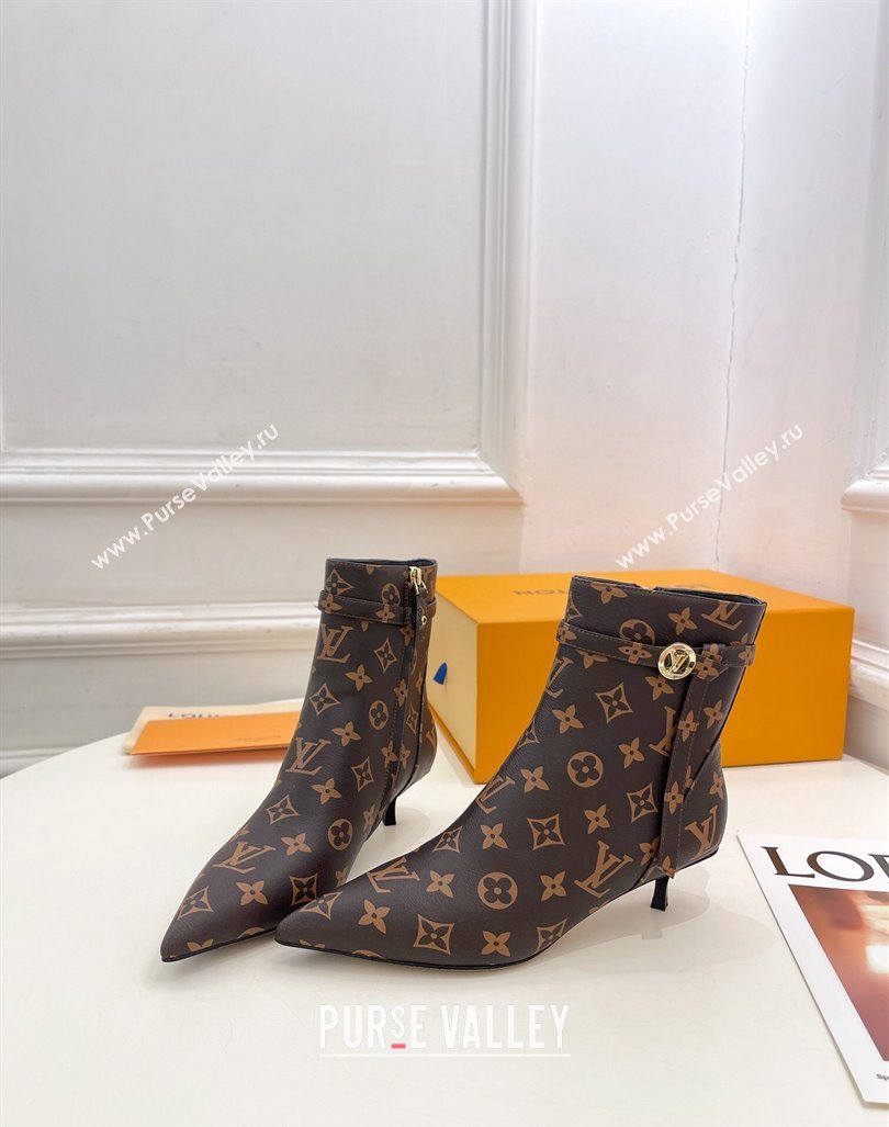 Louis Vuitton Stellar Ankle Boots 4cm/7cm in Monogram Canvas 2024 LV101503 (MD-241015017)