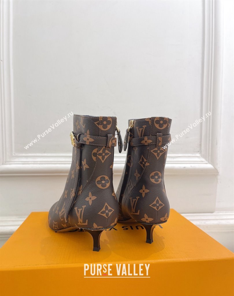 Louis Vuitton Stellar Ankle Boots 4cm/7cm in Monogram Canvas 2024 LV101503 (MD-241015017)