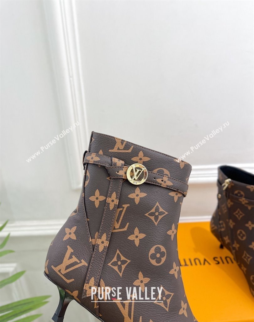 Louis Vuitton Stellar Ankle Boots 4cm/7cm in Monogram Canvas 2024 LV101503 (MD-241015017)