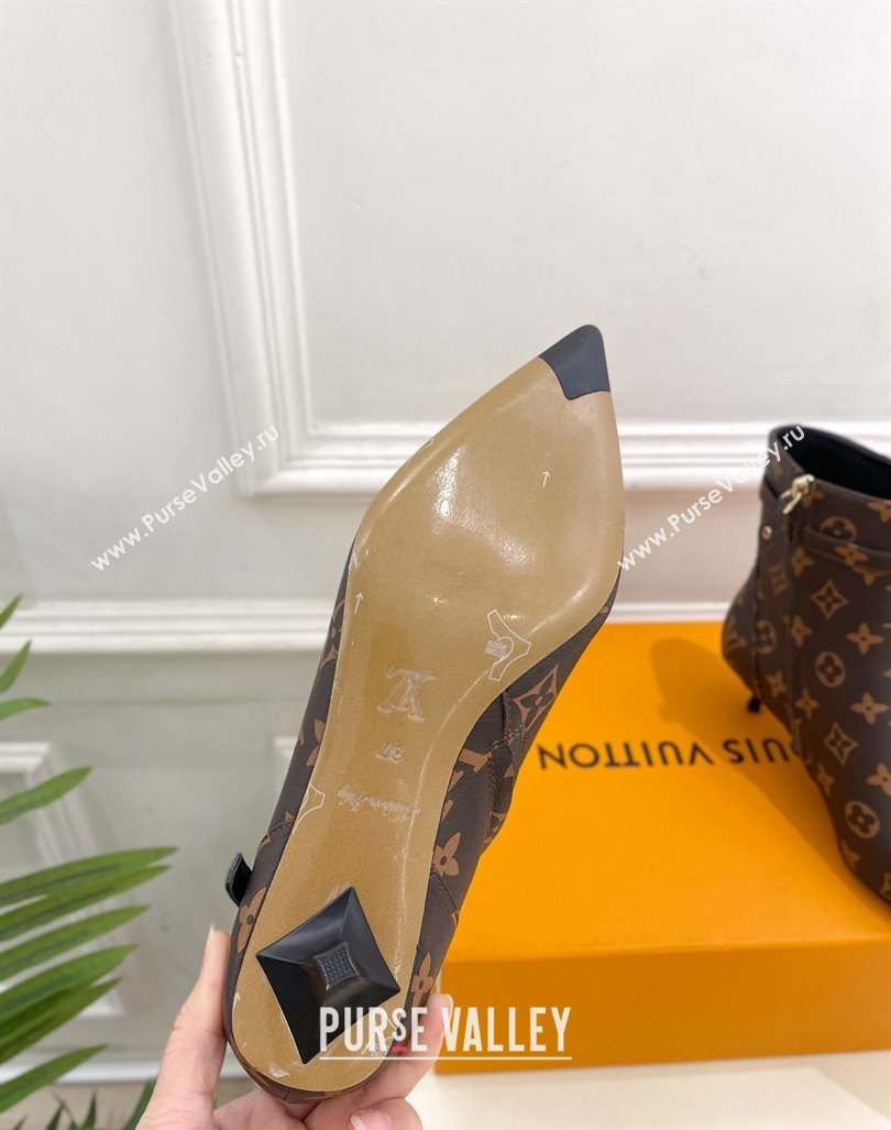 Louis Vuitton Stellar Ankle Boots 4cm/7cm in Monogram Canvas 2024 LV101503 (MD-241015017)