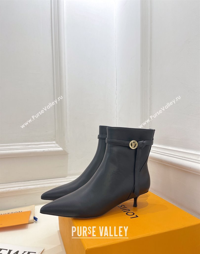 Louis Vuitton Stellar Ankle Boots 4cm/7cm in Black Calf Leather 2024 LV101503 (MD-241015018)