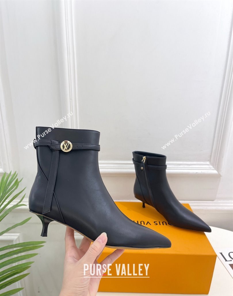 Louis Vuitton Stellar Ankle Boots 4cm/7cm in Black Calf Leather 2024 LV101503 (MD-241015018)