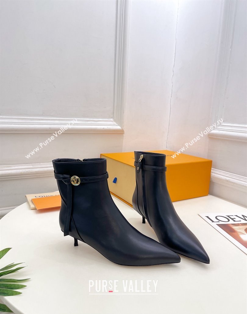 Louis Vuitton Stellar Ankle Boots 4cm/7cm in Black Calf Leather 2024 LV101503 (MD-241015018)