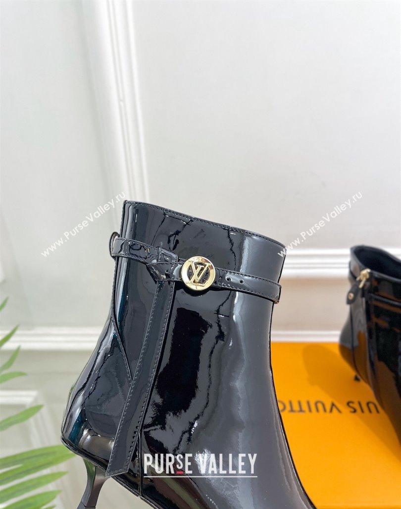 Louis Vuitton Stellar Ankle Boots 4cm/7cm in Black Patent Leather 2024 LV101503 (MD-241015019)